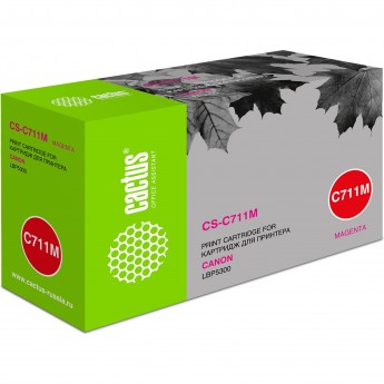 Лазерный картридж CACTUS CS-C711M (Cartridge 711) для Canon imageClass MF9220, MF9220cdn, MF9280; LBP 5300 i-Sensys, 5360 i-Sensys; MF8450 i-Sensys, 9130 i-Sensys, 9170 i-Sensys, 9220 i-Sensys, 9280 i-Sensys, пурпурный, 6 000 стр. Лазерный картридж CACTUS CS-C711M (Cartridge 711) для Canon imageClass MF9220, MF9220cdn, MF9280; LBP 5300 i-Sensys, 5360 i-Sensys; MF8450 i-Sensys, 9130 i-Sensys, 9170 i-Sensys, 9220 i-Sensys, 9280 i-Sensys, пурпурный, 6 000 стр.