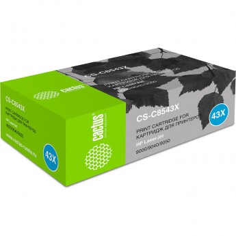 Лазерный картридж CACTUS CS-C8543X (HP 43X) для HP LaserJet 9000, 9000dn, 9000hnf, 9000hns, 9000MFP, 9000L MFP, 9000n, 9040, 9040dn, 9040MFP, 9050, 9050dn, 9050MFP, 9050n, M9040 MFP, M9050 MFP, M9059 MFP, черный, 30 000 стр. Лазерный картридж CACTUS CS-C8543X (HP 43X) для HP LaserJet 9000, 9000dn, 9000hnf, 9000hns, 9000MFP, 9000L MFP, 9000n, 9040, 9040dn, 9040MFP, 9050, 9050dn, 9050MFP, 9050n, M9040 MFP, M9050 MFP, M9059 MFP, черный, 30 000 стр.