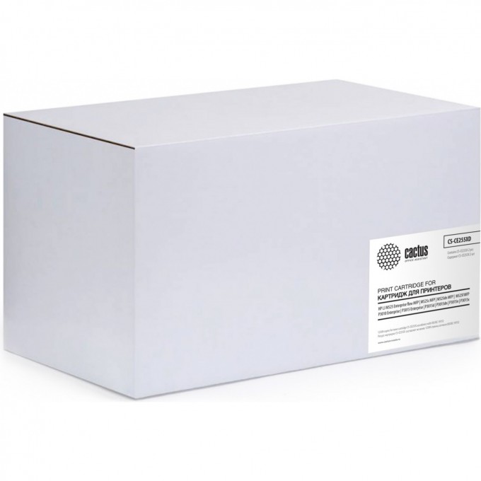 Лазерный картридж CACTUS (HP 55X) для HP LaserJet M521 Pro 500 MFP, M521dn Pro MFP (A8P79A), M521dw (A8P80A), M525, M525f MFP, P3010, P3015, P3015d, P3015x, черный, увеличенной емкости, 12 500 стр., 2 шт. CS-CE255XD Лазерный картридж CACTUS (HP 55X) для HP LaserJet M521 Pro 500 MFP, M521dn Pro MFP (A8P79A), M521dw (A8P80A), M525, M525f MFP, P3010, P3015, P3015d, P3015x, черный, увеличенной емкости, 12 500 стр., 2 шт. CS-CE255XD