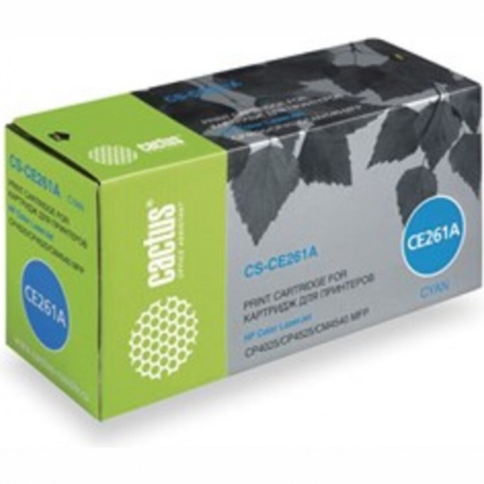 Лазерный картридж CACTUS (HP 648A) для HP Color LaserJet CP4020 Enterprise, CP4025 Enterprise, CP4025dn, CP4025n, CP4520 Enterprise, CP4525 Enterprise, CP4525dn, CP4525n, CP4525xh, голубой, 11 000 стр. CS-CE261A Лазерный картридж CACTUS (HP 648A) для HP Color LaserJet CP4020 Enterprise, CP4025 Enterprise, CP4025dn, CP4025n, CP4520 Enterprise, CP4525 Enterprise, CP4525dn, CP4525n, CP4525xh, голубой, 11 000 стр. CS-CE261A