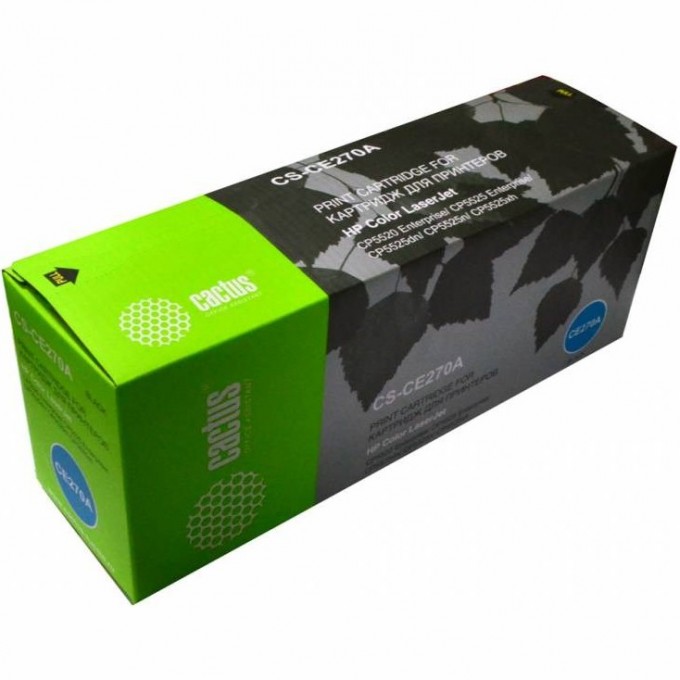 Лазерный картридж CACTUS (HP 650A) для HP Color LaserJet CP5520 Enterprise, CP5525 Enterprise, CP5525dn, M750dn Enterprise D3L09A, M750n Enterprise D3L08A, M750xh Enterprise D3L10A, черный, 13 000 стр. CS-CE270AR