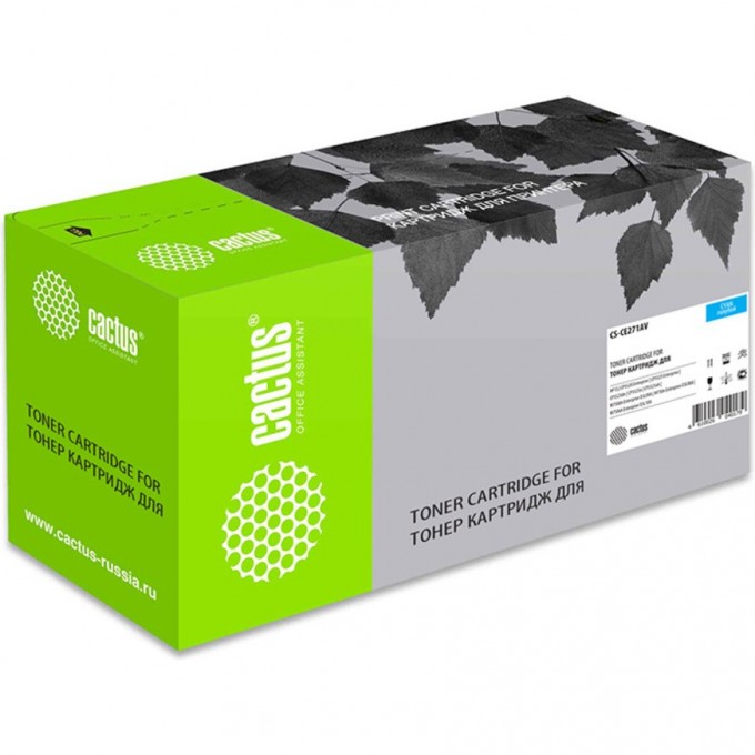 Лазерный картридж CACTUS (HP 650A) для HP Color LaserJet CP5520 Enterprise, CP5525 Enterprise, CP5525dn, CP5525n, CP5525xh, M750dn Enterprise D3L09A, M750n Enterprise D3L08A, голубой, 15 000 стр. CS-CE271AV Лазерный картридж CACTUS (HP 650A) для HP Color LaserJet CP5520 Enterprise, CP5525 Enterprise, CP5525dn, CP5525n, CP5525xh, M750dn Enterprise D3L09A, M750n Enterprise D3L08A, голубой, 15 000 стр. CS-CE271AV
