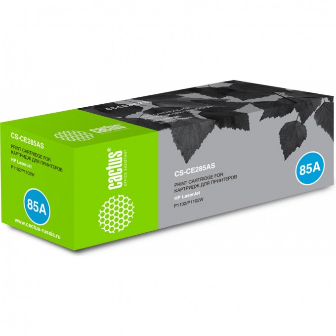 Лазерный картридж CACTUS (HP 85A) для HP LaserJet M1130, M1130, M1132, M1132, M1132s, M1137, M1210, M1212, M1214, M1217, P1100, P1101, P1102, P1103, P1104, P1106, P1108, P1109, черный, 1 600 стр. CS-CE285AS Лазерный картридж CACTUS (HP 85A) для HP LaserJet M1130, M1130, M1132, M1132, M1132s, M1137, M1210, M1212, M1214, M1217, P1100, P1101, P1102, P1103, P1104, P1106, P1108, P1109, черный, 1 600 стр. CS-CE285AS