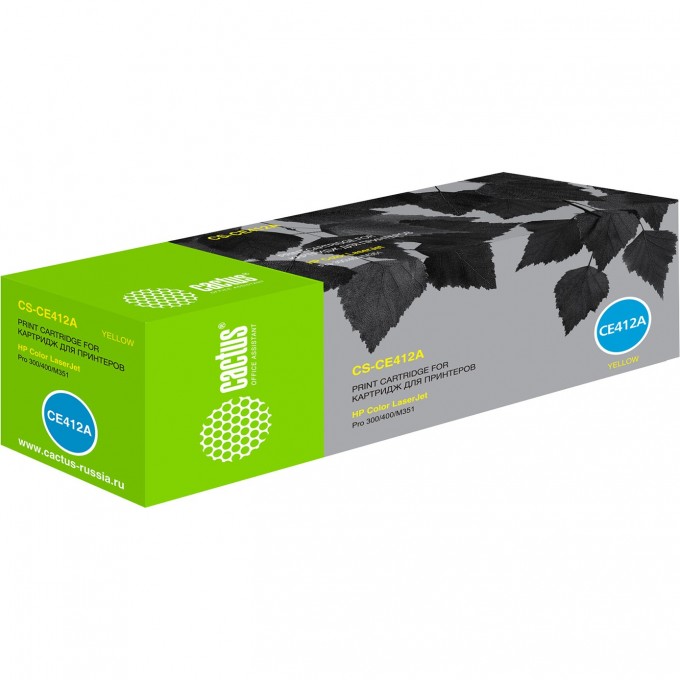 Лазерный картридж CACTUS (HP 305A) для HP Color LaserJet M351, M351a Pro, M375, M375nw MFP Pro, M451, M451dn Pro, M451dw Pro, M451nw Pro, M475, M475dn MFP Pro, M475dw MFP Pro, желтый, 2 600 стр. CS-CE412A Лазерный картридж CACTUS (HP 305A) для HP Color LaserJet M351, M351a Pro, M375, M375nw MFP Pro, M451, M451dn Pro, M451dw Pro, M451nw Pro, M475, M475dn MFP Pro, M475dw MFP Pro, желтый, 2 600 стр. CS-CE412A
