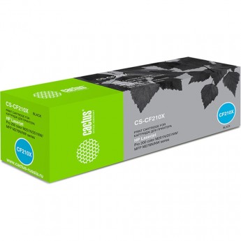 Лазерный картридж CACTUS CS-CF210X (HP 131X) для HP Color LaserJet M251 (Pro 200 color), M251n, M251nw, M276 (Pro 200 color MFP), M276n (200 color MFP), M276nw (200 color MFP), черный, увеличенной емкости, 2 400 стр. Лазерный картридж CACTUS CS-CF210X (HP 131X) для HP Color LaserJet M251 (Pro 200 color), M251n, M251nw, M276 (Pro 200 color MFP), M276n (200 color MFP), M276nw (200 color MFP), черный, увеличенной емкости, 2 400 стр.