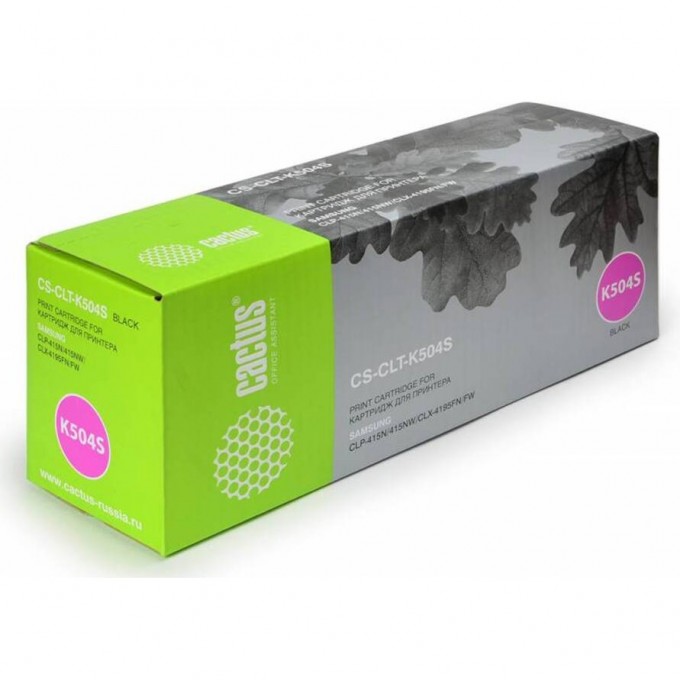 Лазерный картридж CACTUS (CLT-K504S) для Samsung CLP415, 415n, 415nw, 470, 475; CLX4170, 4195, 4195fn, 4195fw; Xpress C1810w, C1860fw, SL-C1404w, SL-C1454fw, SL-C1454n, черный, 2 500 стр. CS-CLT-K504S Лазерный картридж CACTUS (CLT-K504S) для Samsung CLP415, 415n, 415nw, 470, 475; CLX4170, 4195, 4195fn, 4195fw; Xpress C1810w, C1860fw, SL-C1404w, SL-C1454fw, SL-C1454n, черный, 2 500 стр. CS-CLT-K504S