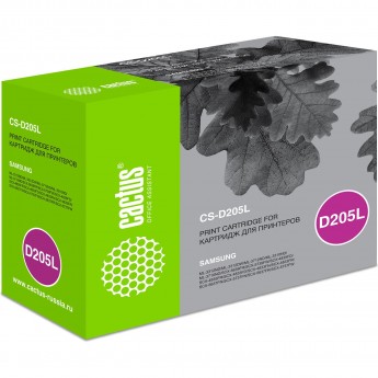 Лазерный картридж CACTUS CS-D205L (MLT-D205L) для Samsung ML3300, 3310d, 3310nd, 3312nd, 3710, 3710d, 3710nd, 3712dw, 3712nd; SCX 4833fd, 4833fr, 4833, 4835, 5637, 5637fr, 5639, 5639fr, 5737fw, 5739fw, черный, 5 000 стр. Лазерный картридж CACTUS CS-D205L (MLT-D205L) для Samsung ML3300, 3310d, 3310nd, 3312nd, 3710, 3710d, 3710nd, 3712dw, 3712nd; SCX 4833fd, 4833fr, 4833, 4835, 5637, 5637fr, 5639, 5639fr, 5737fw, 5739fw, черный, 5 000 стр.