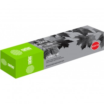 Лазерный картридж CACTUS CS-EXV18 (C-EXV18) для Canon ImageRunner 1018, 1018j, 1022, 1022a, 1022f, 1022i, 1022if, 1023, 1023if, 1023n; IR 1018, 1018j, 1020, 1020j, 1022, 1022a, 1022f, 1022i, 1022if, 1023, 1024, черный, 8 400 стр. Лазерный картридж CACTUS CS-EXV18 (C-EXV18) для Canon ImageRunner 1018, 1018j, 1022, 1022a, 1022f, 1022i, 1022if, 1023, 1023if, 1023n; IR 1018, 1018j, 1020, 1020j, 1022, 1022a, 1022f, 1022i, 1022if, 1023, 1024, черный, 8 400 стр.