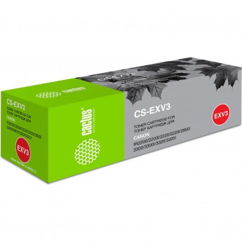 Лазерный картридж CACTUS CS-EXV3 (C-EXV3) для Canon ImageRunner 2200, 2200i, 2220i, 2800, 3220, 3220i, 3300, 3300i, 3320, 3320i; IR 2200, 2200i, 2220, 2220i, 2800, 3220, 3220i, 3300, 3300i, 3320, 3320i, черный, 15 000 стр. Лазерный картридж CACTUS CS-EXV3 (C-EXV3) для Canon ImageRunner 2200, 2200i, 2220i, 2800, 3220, 3220i, 3300, 3300i, 3320, 3320i; IR 2200, 2200i, 2220, 2220i, 2800, 3220, 3220i, 3300, 3300i, 3320, 3320i, черный, 15 000 стр.
