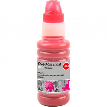 Чернила CACTUS CS-I-PGI1400M для Canon Maxify MB2040, MB2140, MB2740, пурпурный, 100 мл Чернила CACTUS CS-I-PGI1400M для Canon Maxify MB2040, MB2140, MB2740, пурпурный, 100 мл