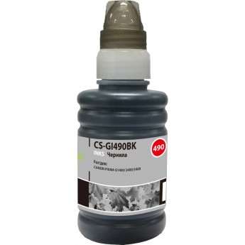 Чернила CACTUS CS-GI490BK для Canon Pixma G1400, G2400, G3400, черный, 100 мл Чернила CACTUS CS-GI490BK для Canon Pixma G1400, G2400, G3400, черный, 100 мл