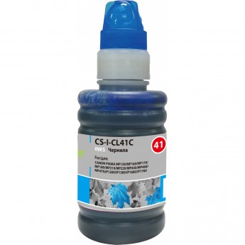 Чернила CACTUS CS-I-CL41C для Canon PIXMA MP150, MP160, MP170, MP180, MP210, MP220, голубой, 100 мл Чернила CACTUS CS-I-CL41C для Canon PIXMA MP150, MP160, MP170, MP180, MP210, MP220, голубой, 100 мл