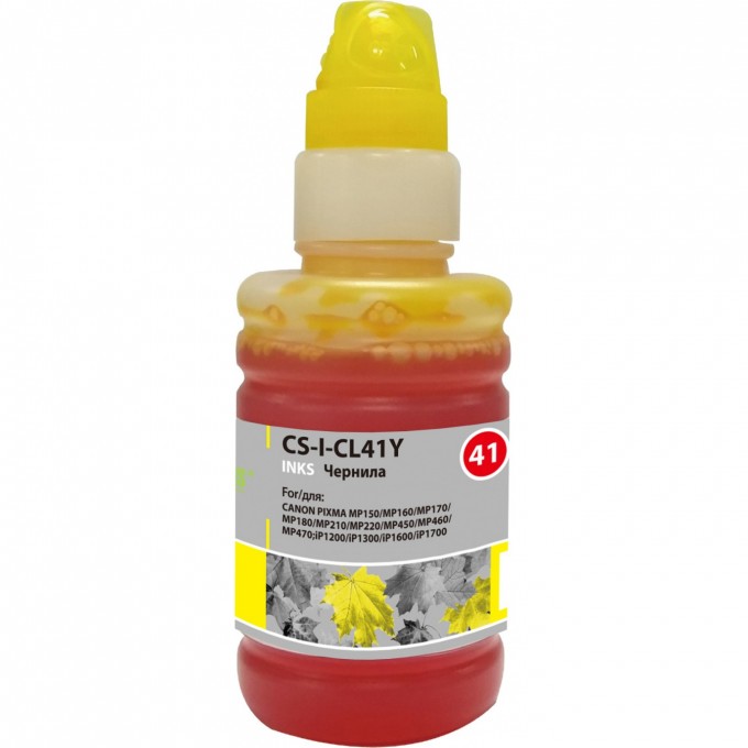 Чернила CACTUS для Canon PIXMA MP150, MP160, MP170, MP180, MP210, MP220, желтый, 100 мл CS-I-CL41Y Чернила CACTUS для Canon PIXMA MP150, MP160, MP170, MP180, MP210, MP220, желтый, 100 мл CS-I-CL41Y
