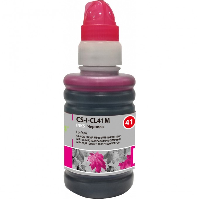 Чернила CACTUS для Canon PIXMA MP150, MP160, MP170, MP180, MP210, пурпурный, 100 мл CS-I-CL41M Чернила CACTUS для Canon PIXMA MP150, MP160, MP170, MP180, MP210, пурпурный, 100 мл CS-I-CL41M