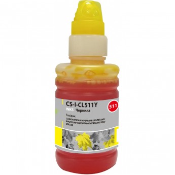 Чернила CACTUS CS-I-CL511Y для Canon PIXMA MP240, MP250, MP260, MP270, MP480, желтый, 100 мл Чернила CACTUS CS-I-CL511Y для Canon PIXMA MP240, MP250, MP260, MP270, MP480, желтый, 100 мл