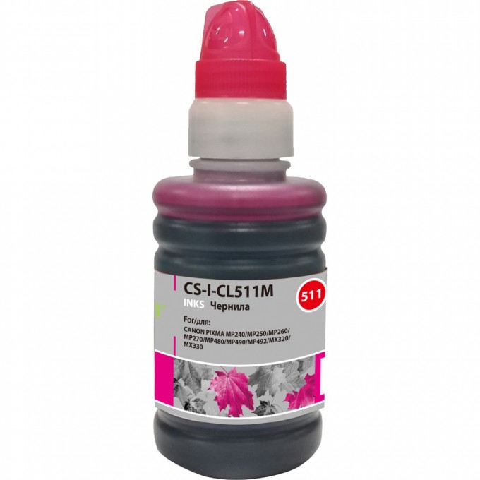 Чернила CACTUS для Canon PIXMA MP240, MP250, MP260, MP270, MP480, пурпурный, 100 мл CS-I-CL511M Чернила CACTUS для Canon PIXMA MP240, MP250, MP260, MP270, MP480, пурпурный, 100 мл CS-I-CL511M