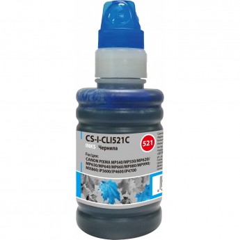 Чернила CACTUS CS-I-CLI521C для Canon PIXMA MP540, MP550, MP620, MP630, MP640, MP660, голубой, 100 мл Чернила CACTUS CS-I-CLI521C для Canon PIXMA MP540, MP550, MP620, MP630, MP640, MP660, голубой, 100 мл