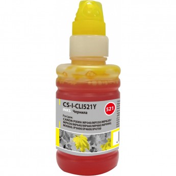 Чернила CACTUS CS-I-CLI521Y для Canon PIXMA MP540, MP550, MP620, MP630, MP640, MP660, желтый, 100 мл Чернила CACTUS CS-I-CLI521Y для Canon PIXMA MP540, MP550, MP620, MP630, MP640, MP660, желтый, 100 мл
