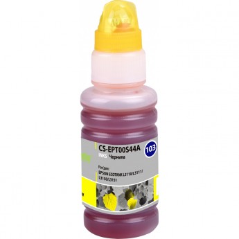 Чернила CACTUS CS-EPT00S44A для Epson Ecotank L1110, L3100, L3101, L3110, L3150, L3151, желтый, 70 мл Чернила CACTUS CS-EPT00S44A для Epson Ecotank L1110, L3100, L3101, L3110, L3150, L3151, желтый, 70 мл
