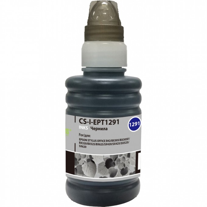 Чернила CACTUS для Epson Stylus Office B42, BX305, BX305F, BX320, BX525, черный, 100 мл CS-I-EPT1291 Чернила CACTUS для Epson Stylus Office B42, BX305, BX305F, BX320, BX525, черный, 100 мл CS-I-EPT1291
