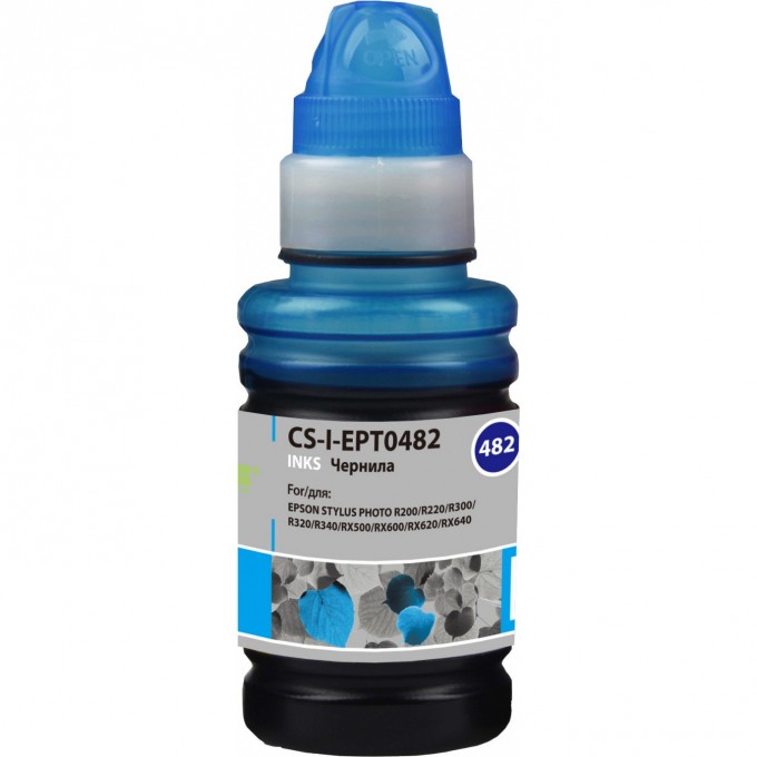 Чернила CACTUS для Epson Stylus Photo R200, R220, R300, R320, R340, голубой, 100 мл CS-I-EPT0482 Чернила CACTUS для Epson Stylus Photo R200, R220, R300, R320, R340, голубой, 100 мл CS-I-EPT0482