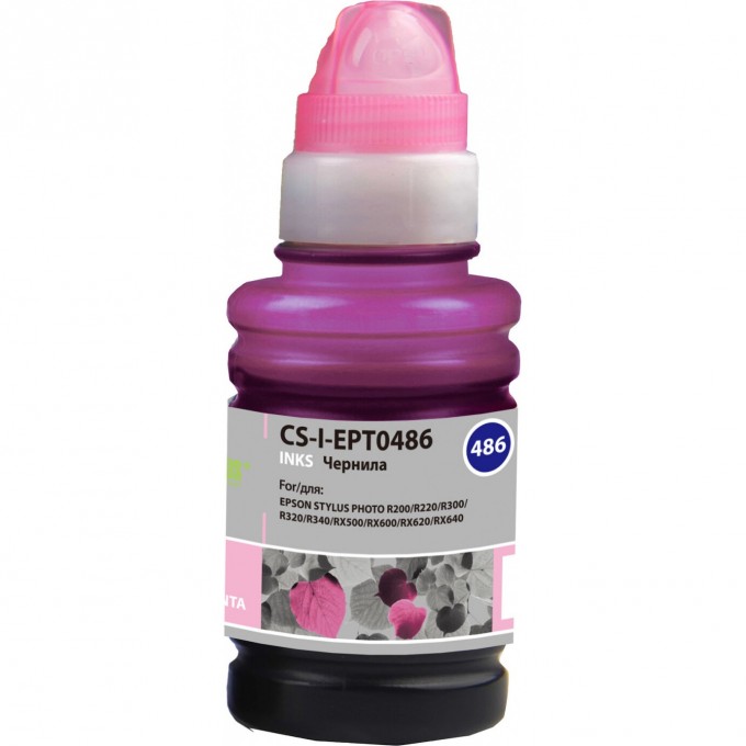 Чернила CACTUS для Epson Stylus Photo R200, R220, R300, R320, R340, светло-пурпурный, 100 мл CS-I-EPT0486 Чернила CACTUS для Epson Stylus Photo R200, R220, R300, R320, R340, светло-пурпурный, 100 мл CS-I-EPT0486