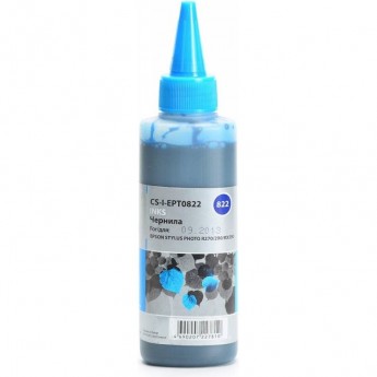 Чернила CACTUS CS-I-EPT0822 для Epson Stylus Photo R270, 290, RX590, голубой, 100 мл Чернила CACTUS CS-I-EPT0822 для Epson Stylus Photo R270, 290, RX590, голубой, 100 мл
