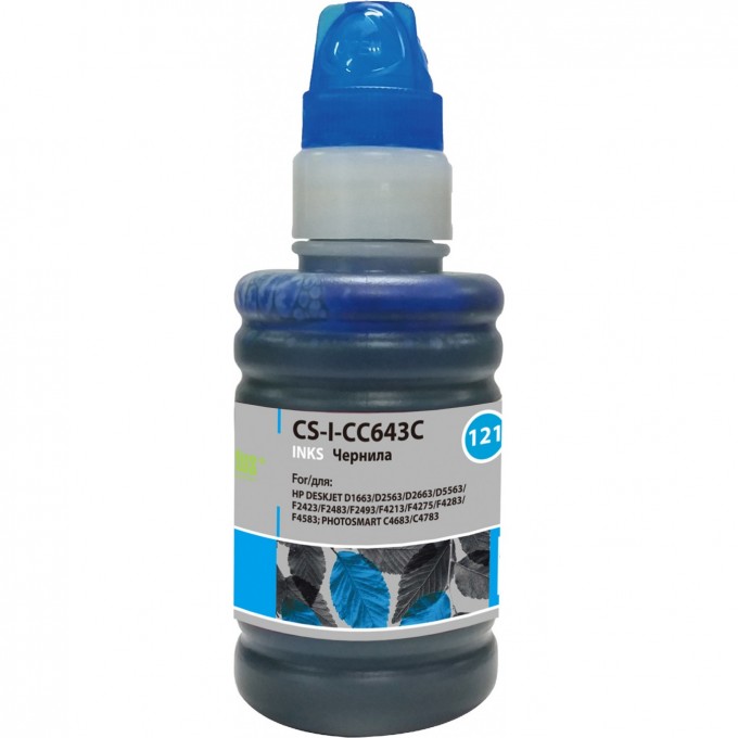Чернила CACTUS для HP DeskJet D1663, D2563, D2663, D5563, F2423, F2483, голубой, 100 мл CS-I-CC643C Чернила CACTUS для HP DeskJet D1663, D2563, D2663, D5563, F2423, F2483, голубой, 100 мл CS-I-CC643C