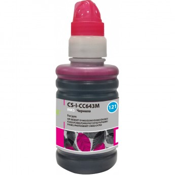 Чернила CACTUS CS-I-CC643M для HP DeskJet D1663, D2563, D2663, D5563, F2423, F2483, пурпурный, 100 мл Чернила CACTUS CS-I-CC643M для HP DeskJet D1663, D2563, D2663, D5563, F2423, F2483, пурпурный, 100 мл
