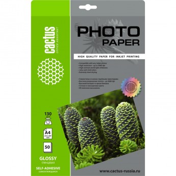 Фотобумага CACTUS CS-GSA413050, формат A4, 130г/м2 Фотобумага CACTUS CS-GSA413050, формат A4, 130г/м2