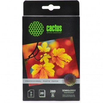 Фотобумага полуглянцевая CACTUS Prof CS-SGA628020 10x15, 280г/м2, 20л. Фотобумага полуглянцевая CACTUS Prof CS-SGA628020 10x15, 280г/м2, 20л.