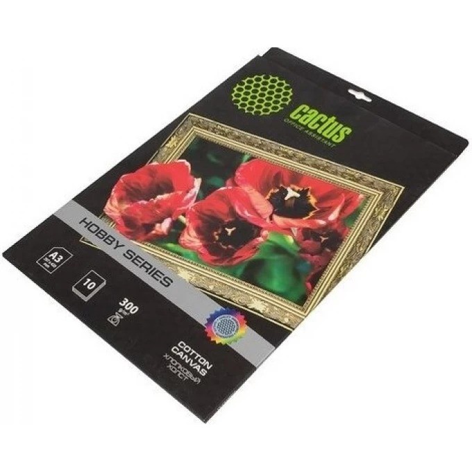 Холст CACTUS CS-СA326010 A3, 300г/м2, 10л, белый для струйной печати CS-SA326010 Холст CACTUS CS-СA326010 A3, 300г/м2, 10л, белый для струйной печати CS-SA326010