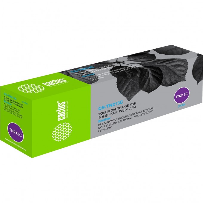 Картридж лазерный CACTUS TN-213C голубой 1300стр для Brother HL 3230/DCP3550/MFC3770 CS-TN213C Картридж лазерный CACTUS TN-213C голубой 1300стр для Brother HL 3230/DCP3550/MFC3770 CS-TN213C