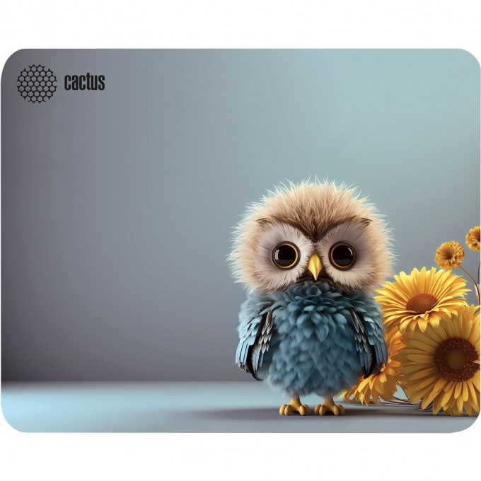 Коврик для мыши CACTUS OWL GRAY 300x250x3мм cs-mp-d12m Коврик для мыши CACTUS OWL GRAY 300x250x3мм cs-mp-d12m