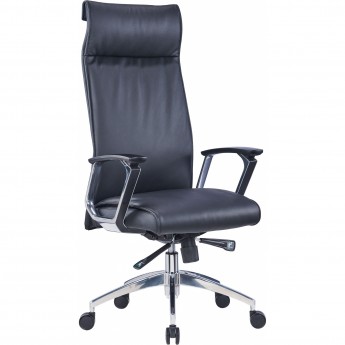 Кресло CACTUS CS-LBK-BARSELONA черный кожа крестовина алюминий Кресло CACTUS CS-LBK-BARSELONA черный кожа крестовина алюминий