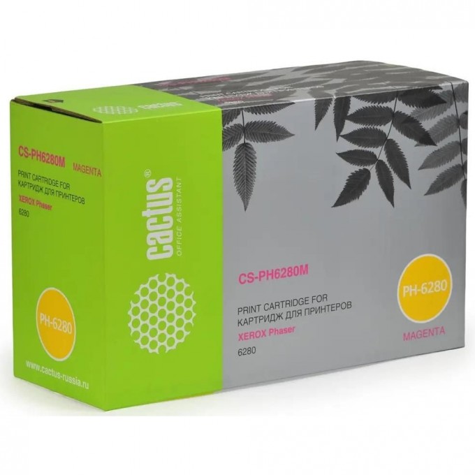 Лазерный картридж CACTUS (106R01401) для Xerox Phaser 6280, 6280dn, 6280n 5'900 стр. увеличенной емкости пурпурный cs-ph6280m Лазерный картридж CACTUS (106R01401) для Xerox Phaser 6280, 6280dn, 6280n 5'900 стр. увеличенной емкости пурпурный cs-ph6280m