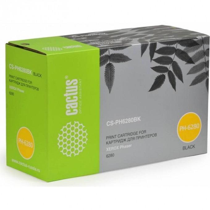 Лазерный картридж CACTUS (106R01403) для Xerox Phaser 6280, 6280dn, 6280n 7'000 стр черный cs-ph6280bk Лазерный картридж CACTUS (106R01403) для Xerox Phaser 6280, 6280dn, 6280n 7'000 стр черный cs-ph6280bk