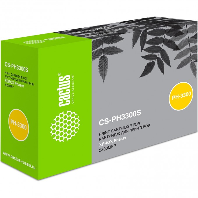 Лазерный картридж CACTUS (106R01411) для Xerox Phaser 3300, 3300mfp, черный, 4 000 стр. CS-PH3300S Лазерный картридж CACTUS (106R01411) для Xerox Phaser 3300, 3300mfp, черный, 4 000 стр. CS-PH3300S