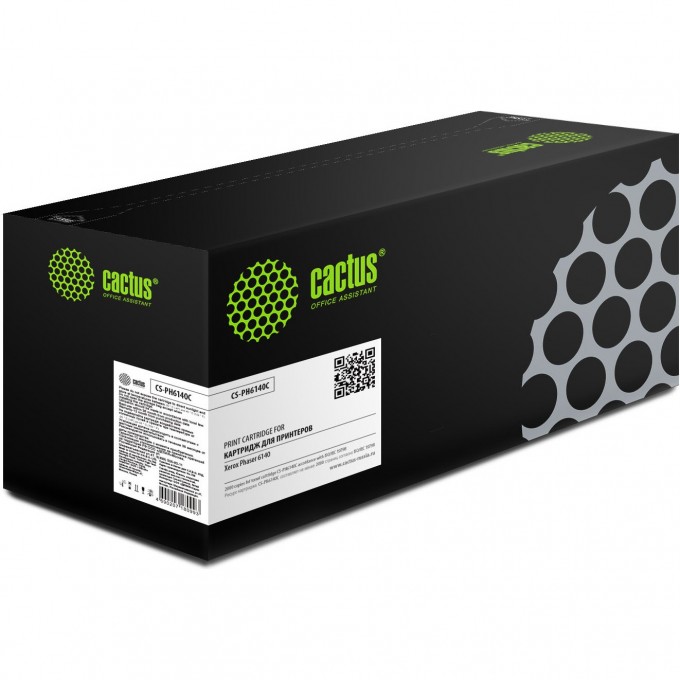 Лазерный картридж CACTUS (106R01481) для Xerox Phaser 6140, 6140dn, 6140n, голубой, 2 000 стр. CS-PH6140C Лазерный картридж CACTUS (106R01481) для Xerox Phaser 6140, 6140dn, 6140n, голубой, 2 000 стр. CS-PH6140C