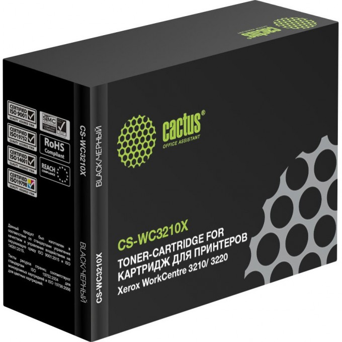 Лазерный картридж CACTUS (106R01487) для Xerox WorkCentre 3210, 3210n, 3220, черный, увеличенной емкости, 4 100 стр. CS-WC3210X Лазерный картридж CACTUS (106R01487) для Xerox WorkCentre 3210, 3210n, 3220, черный, увеличенной емкости, 4 100 стр. CS-WC3210X