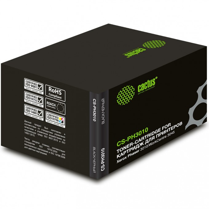 Лазерный картридж CACTUS (106R02181) для Xerox Phaser 3010, 3010v, 3040, 3040v; WorkCentre 3045, 3045b, 3045v, 3040ni, черный, 1 000 стр. CS-PH3010 Лазерный картридж CACTUS (106R02181) для Xerox Phaser 3010, 3010v, 3040, 3040v; WorkCentre 3045, 3045b, 3045v, 3040ni, черный, 1 000 стр. CS-PH3010