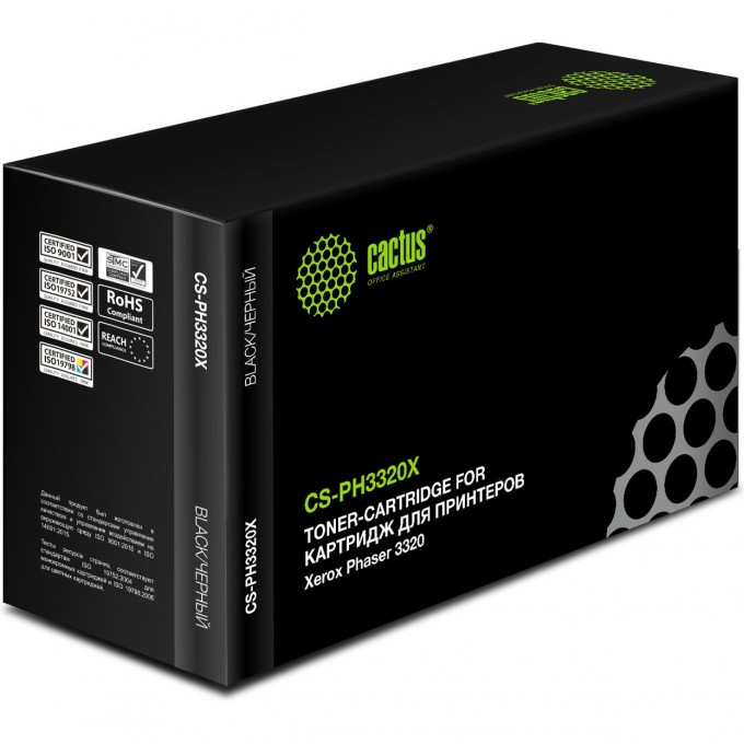 Лазерный картридж CACTUS (106R02306) для Xerox Phaser 3320, 3320dni, черный, увеличенной емкости, 11 000 стр. CS-PH3320X Лазерный картридж CACTUS (106R02306) для Xerox Phaser 3320, 3320dni, черный, увеличенной емкости, 11 000 стр. CS-PH3320X