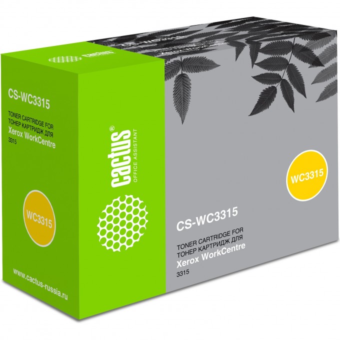 Лазерный картридж CACTUS (106R02308) для Xerox WorkCentre 3315, 3315dn, черный, 2 300 стр. CS-WC3315 Лазерный картридж CACTUS (106R02308) для Xerox WorkCentre 3315, 3315dn, черный, 2 300 стр. CS-WC3315