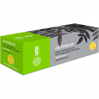 Лазерный картридж CACTUS CS-PH3610X (106R02723) для Xerox Phaser 3610, 3610dn, 3610n, 3615, 3615dn; WorkCentre 3615, 3615dn, черный, увеличенной емкости, 14 100 стр. Лазерный картридж CACTUS CS-PH3610X (106R02723) для Xerox Phaser 3610, 3610dn, 3610n, 3615, 3615dn; WorkCentre 3615, 3615dn, черный, увеличенной емкости, 14 100 стр.