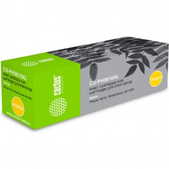 Лазерный картридж CACTUS CS-PH3610XL (106R02732) для Xerox Ph 3610, WC 3615dn, черный, увеличенной емкости, 25 300 стр. Лазерный картридж CACTUS CS-PH3610XL (106R02732) для Xerox Ph 3610, WC 3615dn, черный, увеличенной емкости, 25 300 стр.