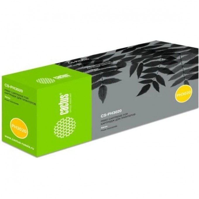 Лазерный картридж CACTUS (106R03048) для Xerox Phaser 3020, 3020bi, WorkCentre 3025, WorkCentre 3025bi, WorkCentre 3025ni, черный, 1 500 стр., 2 шт. CS-PH3020X Лазерный картридж CACTUS (106R03048) для Xerox Phaser 3020, 3020bi, WorkCentre 3025, WorkCentre 3025bi, WorkCentre 3025ni, черный, 1 500 стр., 2 шт. CS-PH3020X