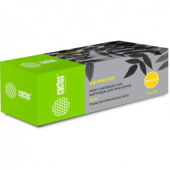 Лазерный картридж CACTUS CS-PH6510Y (106R03487) для Xerox Phaser 6510dn, 6510dni, 6510n; WorkCentre 6515dn, 6515dni, 6515n, желтый, 2 400 стр. Лазерный картридж CACTUS CS-PH6510Y (106R03487) для Xerox Phaser 6510dn, 6510dni, 6510n; WorkCentre 6515dn, 6515dni, 6515n, желтый, 2 400 стр.