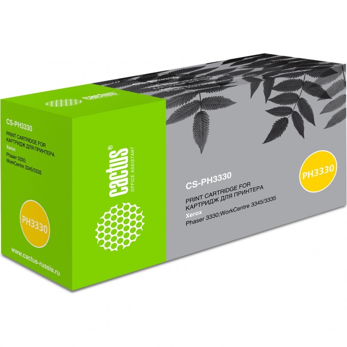 Лазерный картридж CACTUS (106R03621) для Xerox Phaser 3330; WorkCentre 3335, 3335dni, 3345, 3345dni, черный, 8 500 стр. CS-PH3330 Лазерный картридж CACTUS (106R03621) для Xerox Phaser 3330; WorkCentre 3335, 3335dni, 3345, 3345dni, черный, 8 500 стр. CS-PH3330