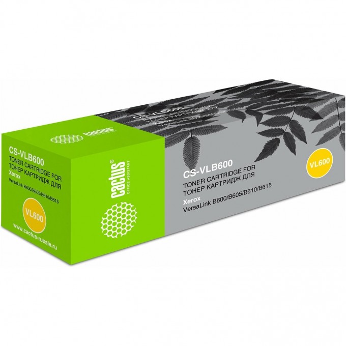 Лазерный картридж CACTUS (106R03943) для Xerox VersaLink B600, B605, B610, B615, черный, 25 900 стр. CS-VLB600RU Лазерный картридж CACTUS (106R03943) для Xerox VersaLink B600, B605, B610, B615, черный, 25 900 стр. CS-VLB600RU