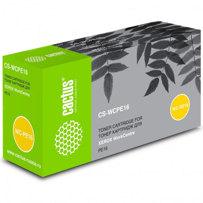Лазерный картридж CACTUS (113R00667) для Xerox WorkCentre pe16, pe16e, черный, 3 500 стр. CS-WCPE16 Лазерный картридж CACTUS (113R00667) для Xerox WorkCentre pe16, pe16e, черный, 3 500 стр. CS-WCPE16